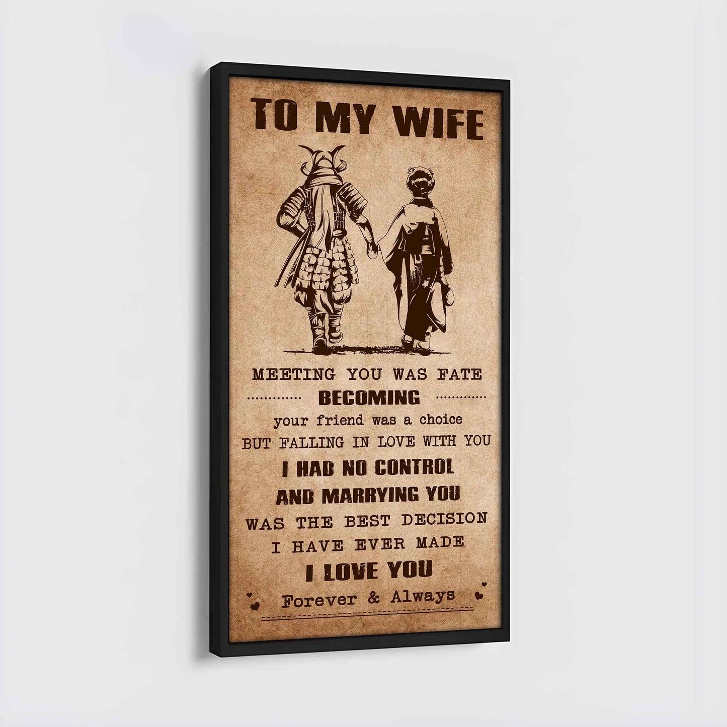 Family Poster Canvas To My Wife Meeting You Was Fate - I Love You Forever And Always Gift For Your Wife