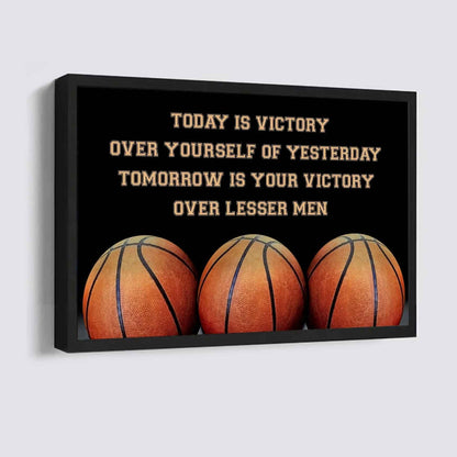 Sport Poster Canvas Today Is Victory Over Your Self Best Gift With Motivation Quotes