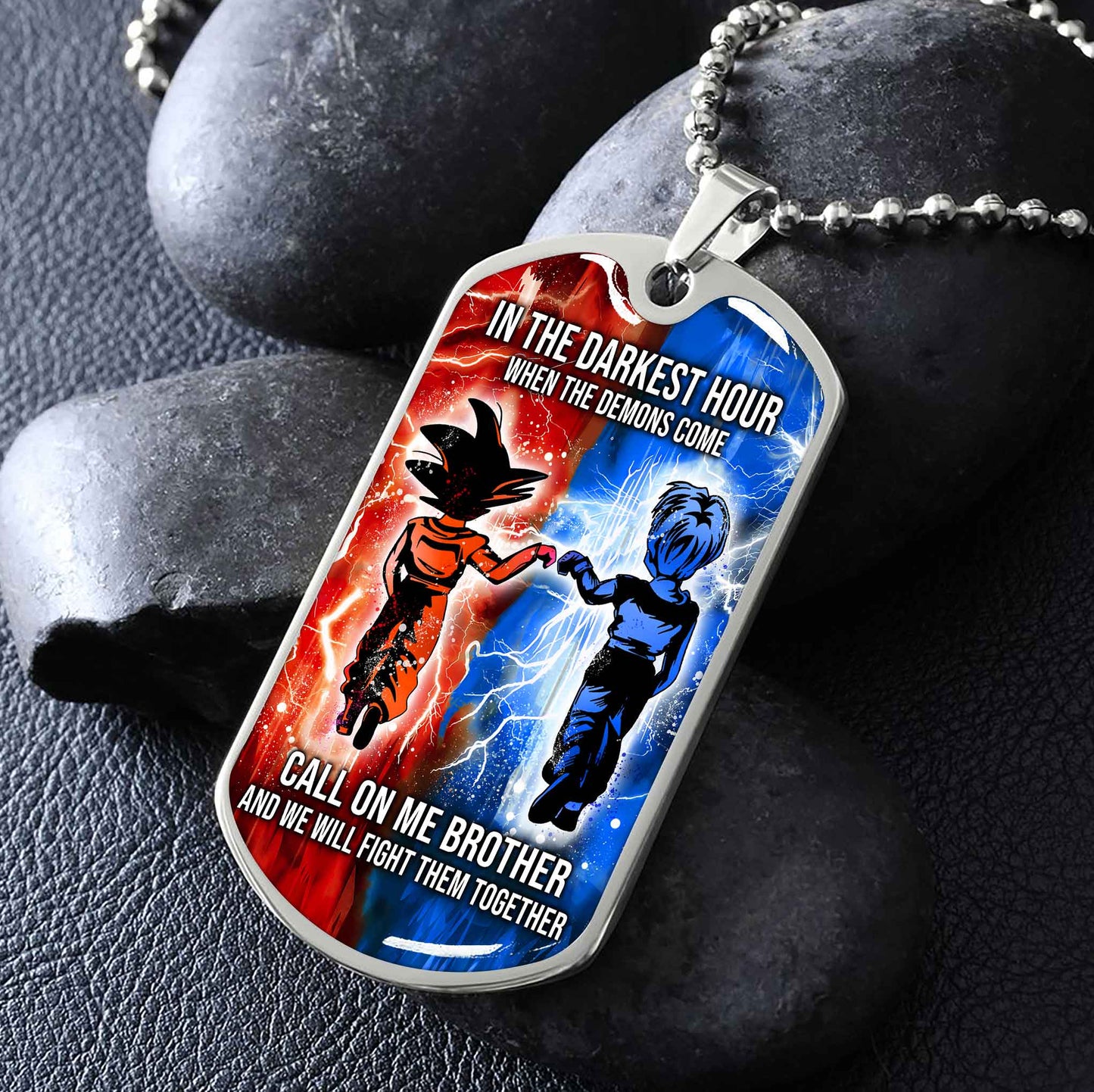 DRB Military Chain Silver Plated 18K Gold Plated Silver Plated Call On Me Brother And We Will Fight Them Together