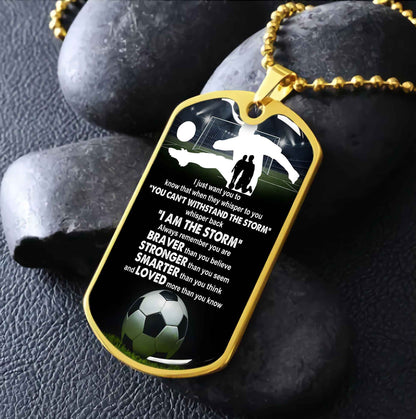 Sport Military Chain 18K Gold Plated Silver Plated To My Son From Dad Motivation Message