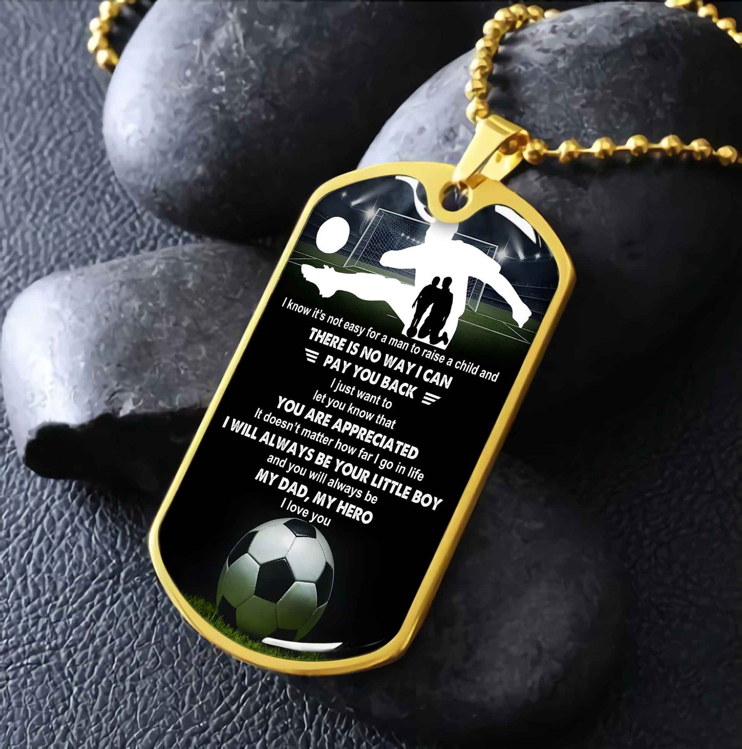 Sport Military Chain 18K Gold Plated Silver Plated To My Mom, To My Dad I Know It's Not Easy I Will Always Be Your Little Boy