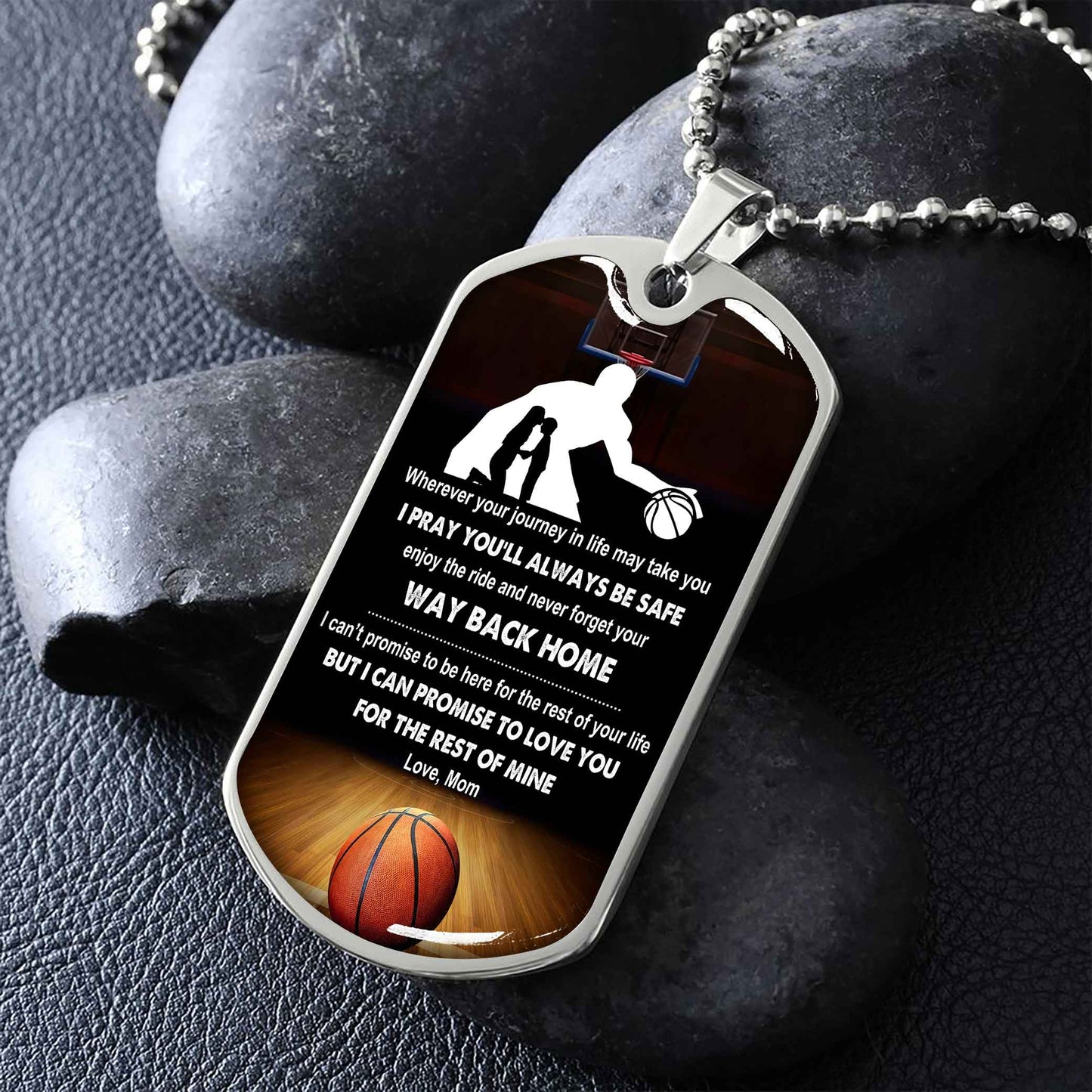 Sport Military Chain 18K Gold Plated Silver Plated To My Son Mom Motivation Message