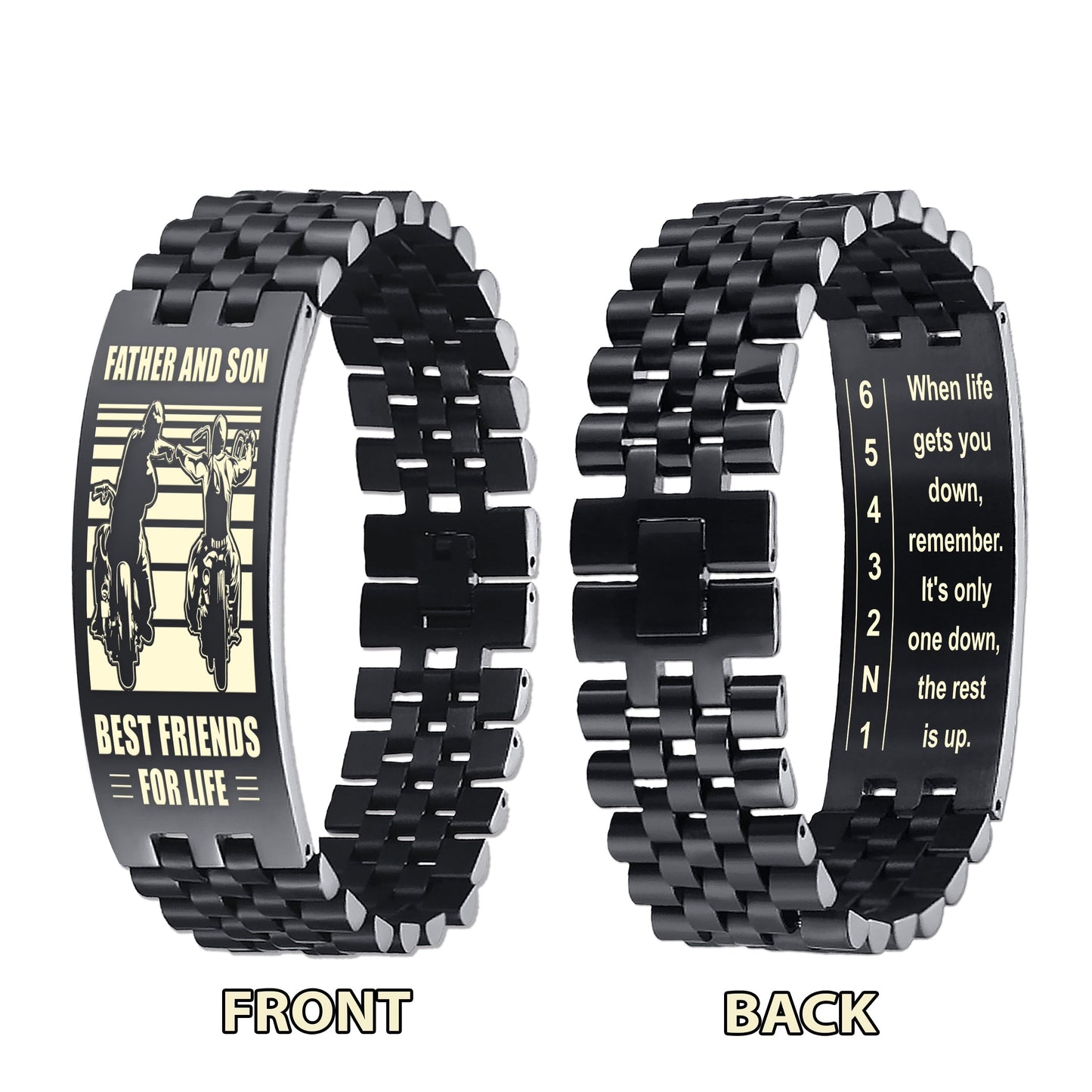 Sport Bike double side bracelet for brother, When life gets you down, remember. It’s only one down, the rest is up.
