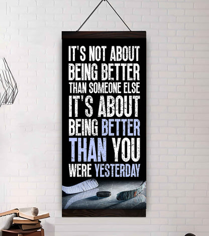 American Football-It is not About Being Better Than Someone Else It is about being better than you were the day before.