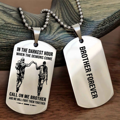 Sport Bike Customizable engraved NAG dog tag double sided gift from brother, brother forevers
