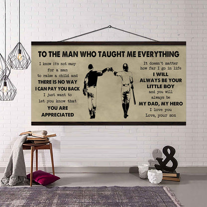 Family Poster Horizontal Canvas To My Dad I Know It's Not Easy To Raise A Child I Will Always Be Your Little Boy Gift From Son To Dad