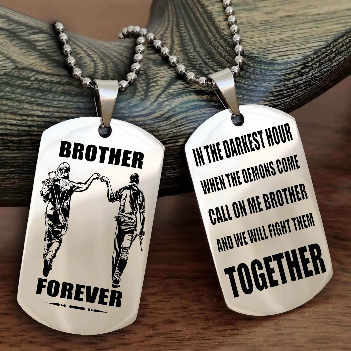 Soldier: Army-Navy Personalized Double Sided Dog Tag For My Brother - Call On Me Brother And We Will Fight Them Together Gift For Your Friend