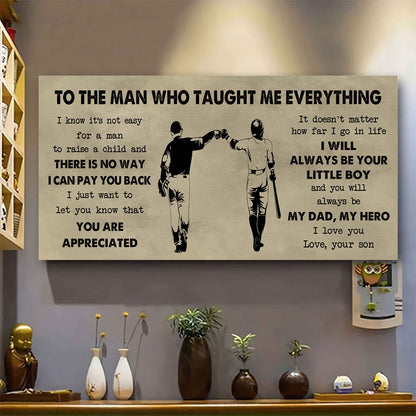 Family Poster Horizontal Canvas To My Dad I Know It's Not Easy To Raise A Child I Will Always Be Your Little Boy Gift From Son To Dad