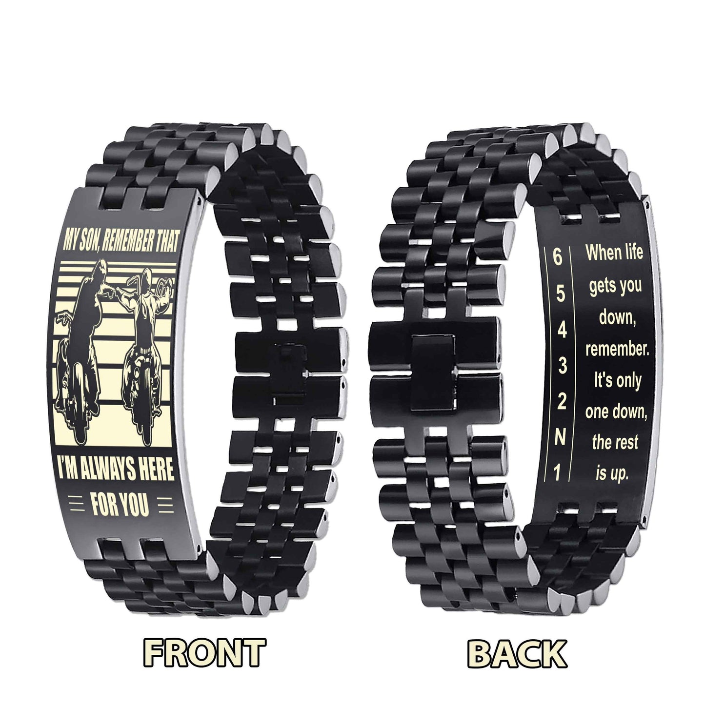 Sport Bike double side bracelet for brother, When life gets you down, remember. It’s only one down, the rest is up.