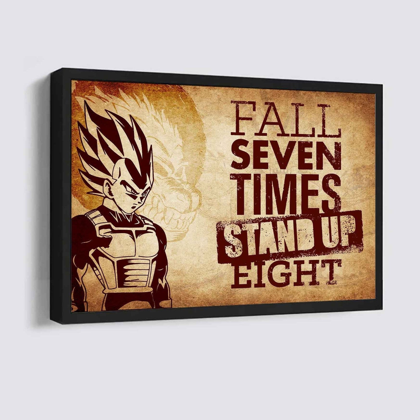 Soldier Poster Canvas Fall Down Seven Times Stand Up Eight
