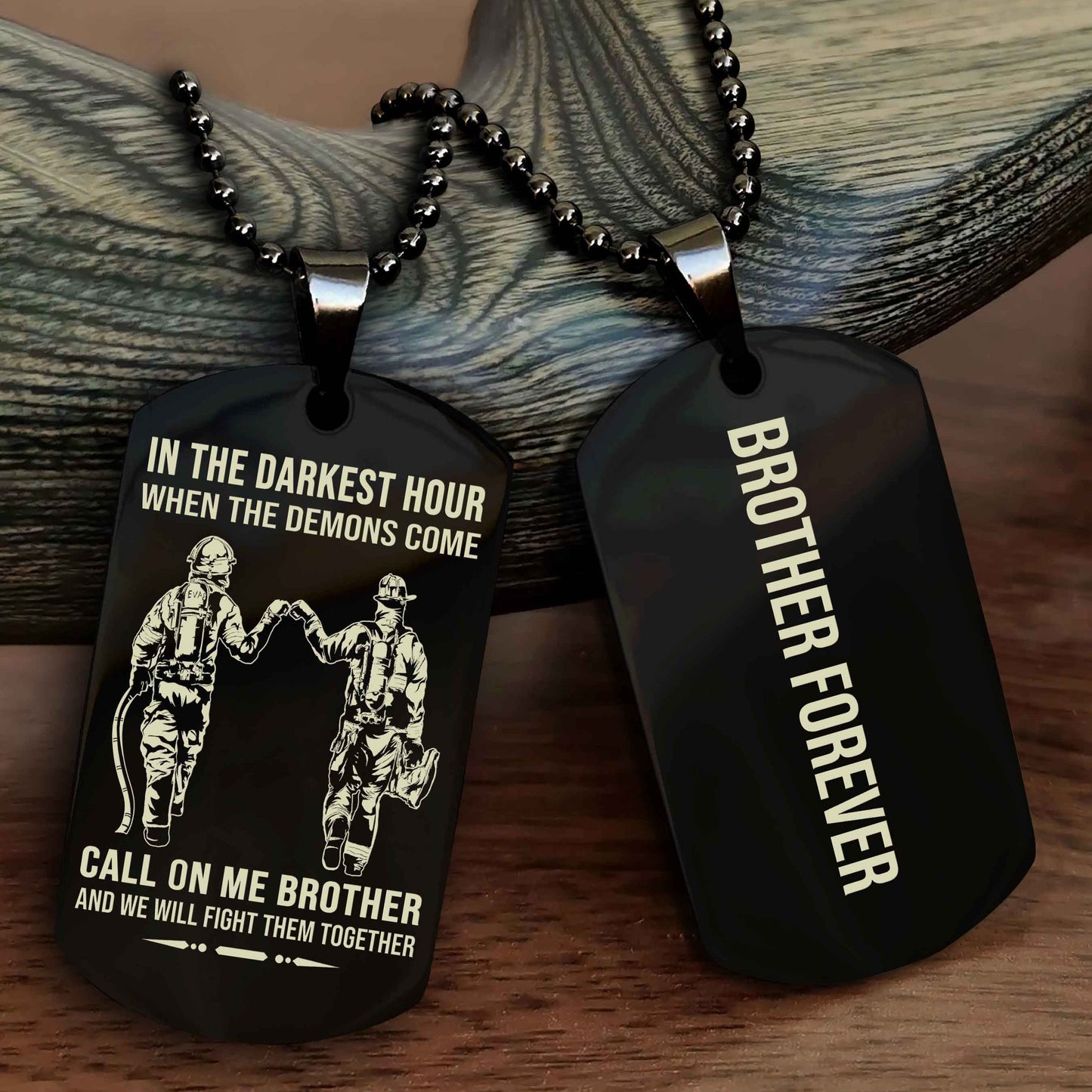 Biker Customizable engraved NAG dog tag double sided gift from brother, brother forevers