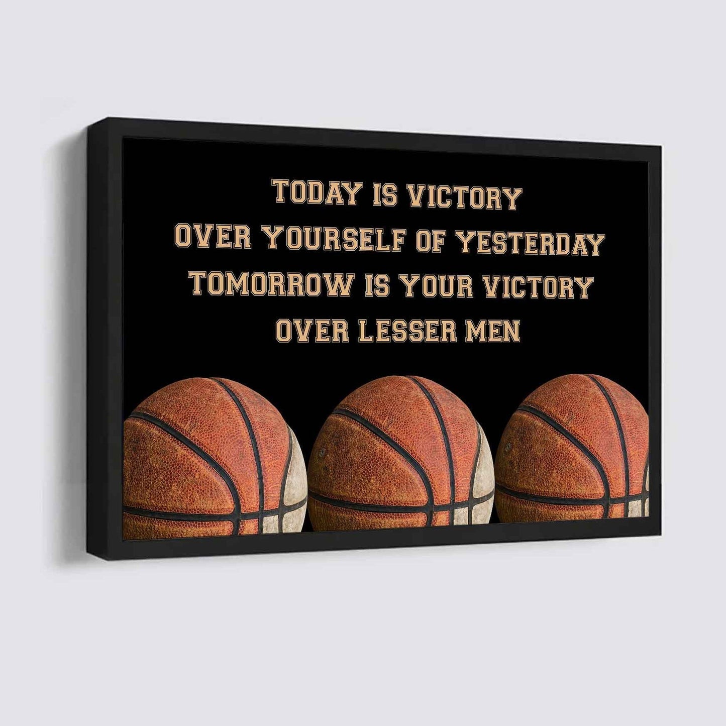 Sport Poster Canvas Today Is Victory Over Your Self Best Gift With Motivation Quotes