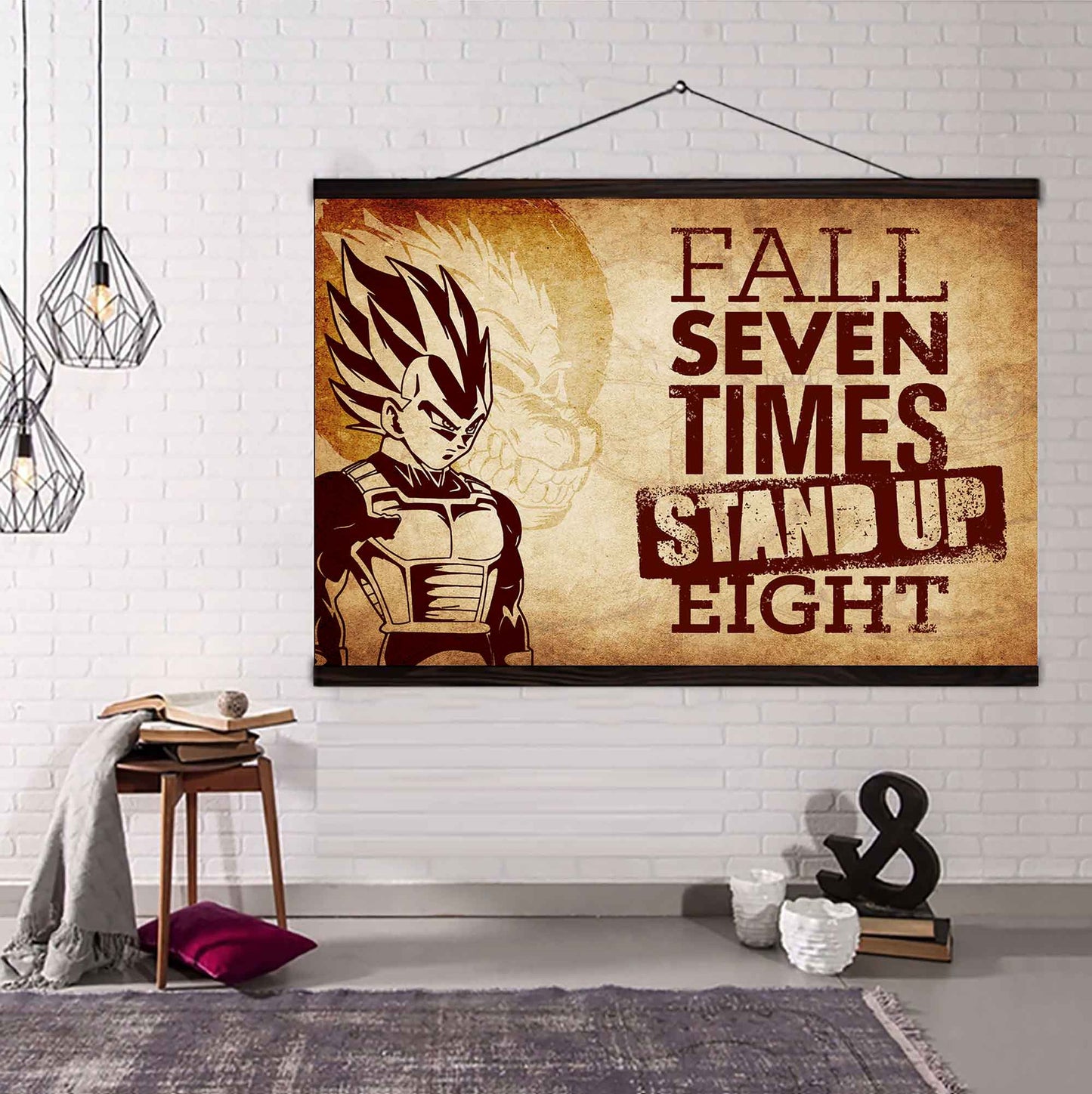 Soldier Poster Canvas Fall Down Seven Times Stand Up Eight
