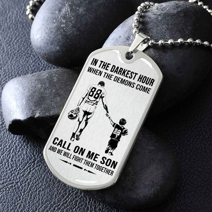 DRB Military Chain Silver Plated 18K Gold Plated Call On Me Son Gift For Your Son
