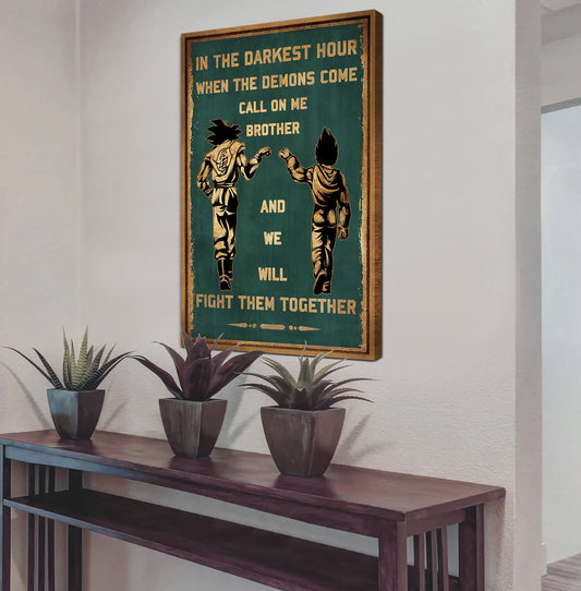 DRB Canvas Wall Art Call On Me Brother And We Will Fight Them Together Gift For Your Friend