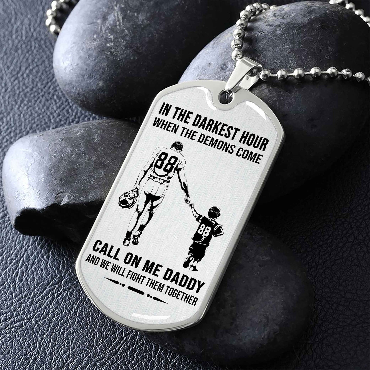 DRB Military Chain Silver Plated 18K Gold Plated Call On Me Daddy Gift For Your Dad