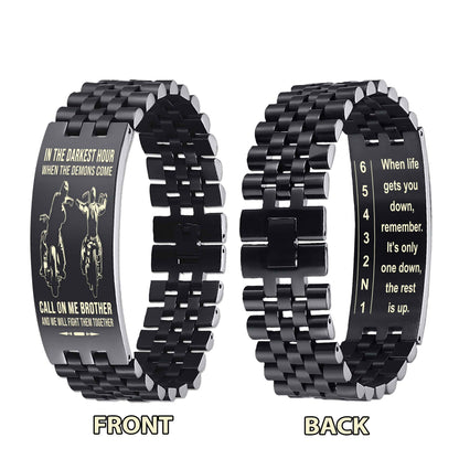 Sport Bike double side bracelet for brother, When life gets you down, remember. It’s only one down, the rest is up.