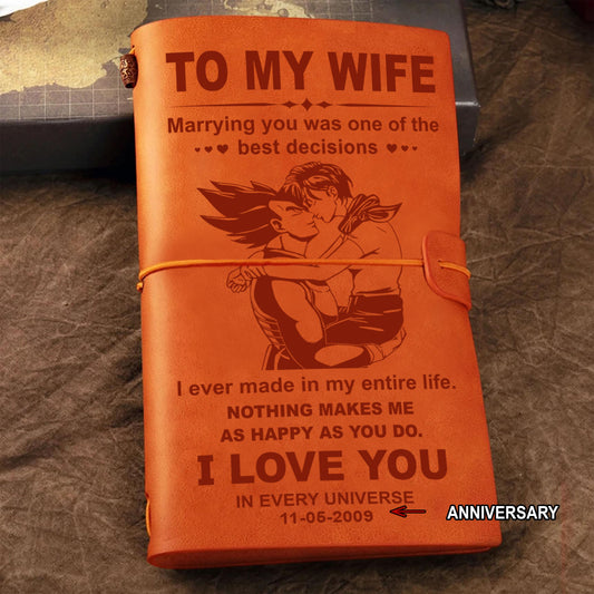 Valentines gifts Vintage Journal Husband to Wife Marrying you was one of the best decision I ever made
