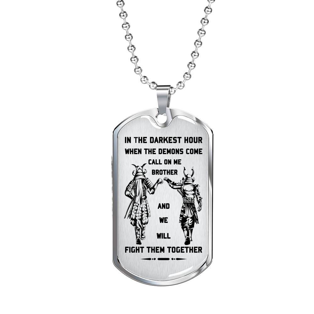 Samurai silver dog tag call on me brother ver 2