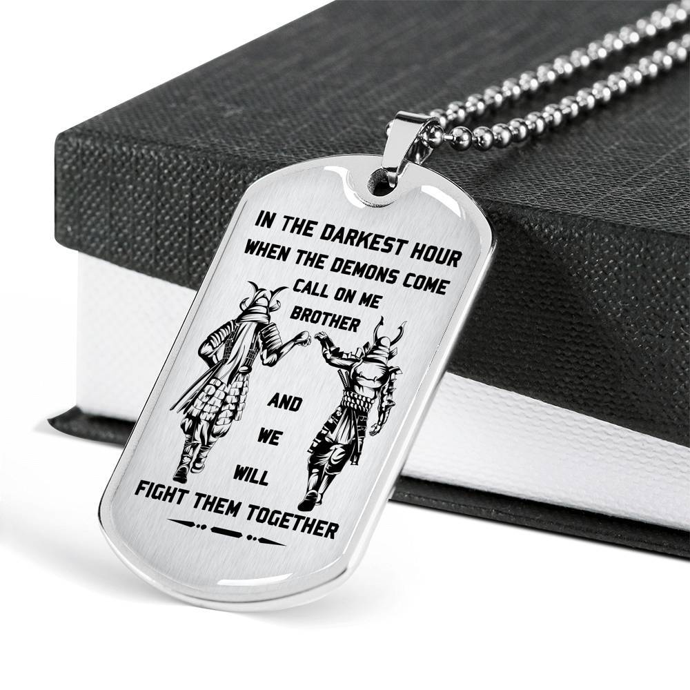 Samurai silver dog tag call on me brother ver 2