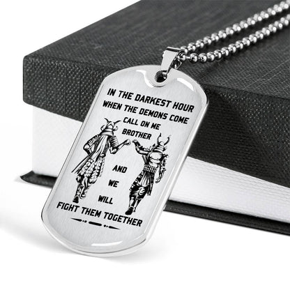 Samurai silver dog tag call on me brother ver 2