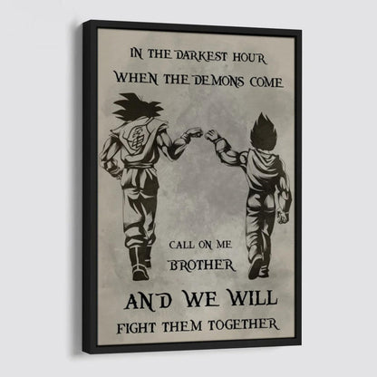 DRB Canvas Wall Art Call On Me Brother And We Will Fight Them Together Gift For Your Friend