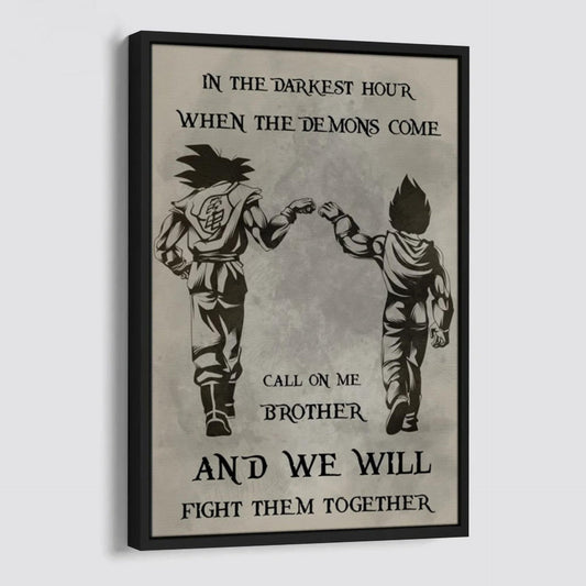 DRB Canvas Wall Art Call On Me Brother And We Will Fight Them Together Gift For Your Friend