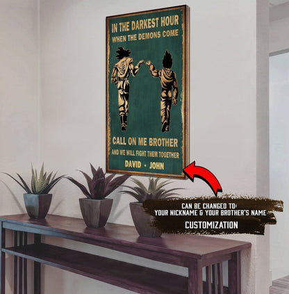 DRB Canvas Wall Art Call On Me Brother And We Will Fight Them Together Gift For Your Friend