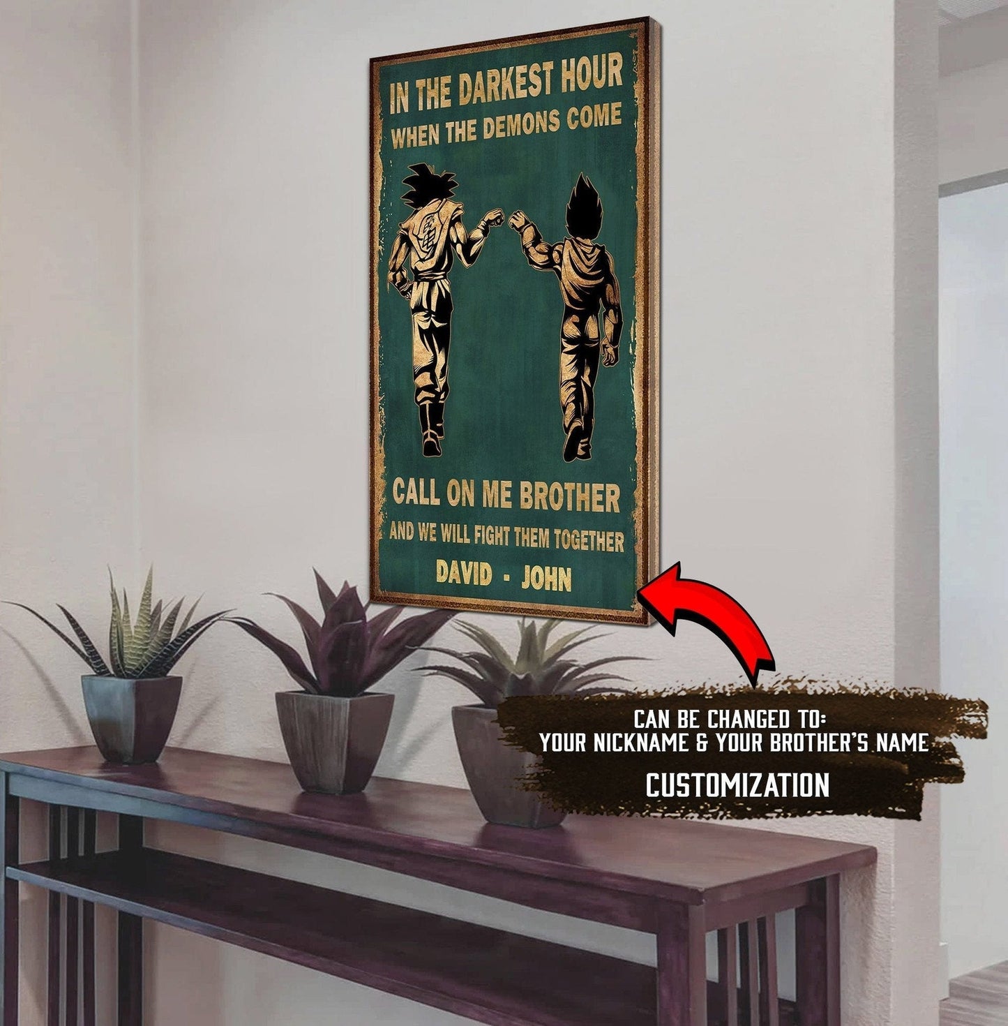 DRB Canvas Wall Art Call On Me Brother And We Will Fight Them Together Gift For Your Friend