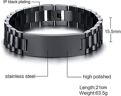 Viking NVL Personalized Double Sided Bracelet Father And Son Best Friends For Life - Message on the back side