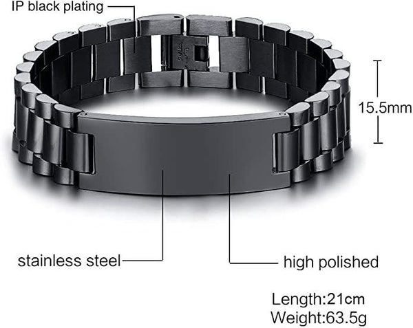 GK WBH WBH Personalized Double Sided Bracelet Father And Son Best Friends For Life - Message on the back side